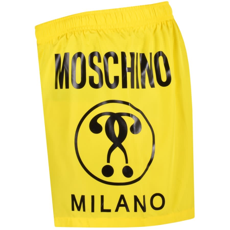 Moschino Logo Swim Shorts Yellow